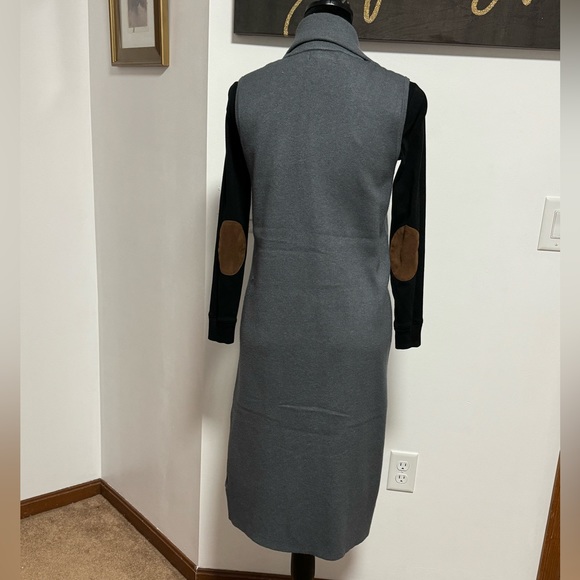 Rachel Zoe Women's S Gray Open Front Knit Cardigan Sweater Vest - Picture 5 of 11